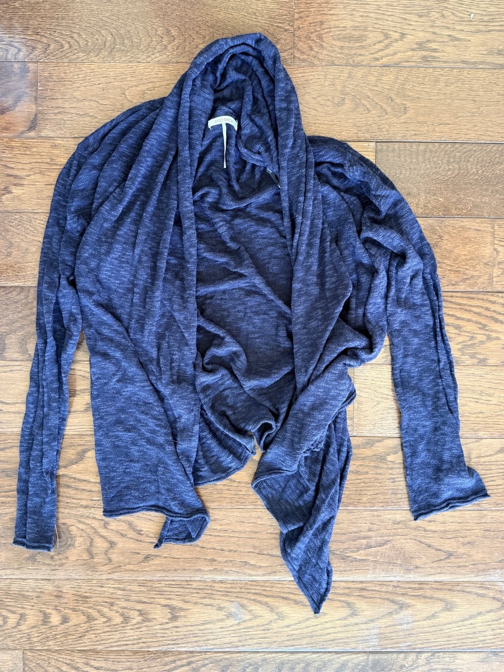 StitchDrop Navy Open Front Drape Cardigan Sweater Lightweight – Size S - Picture 4 of 6